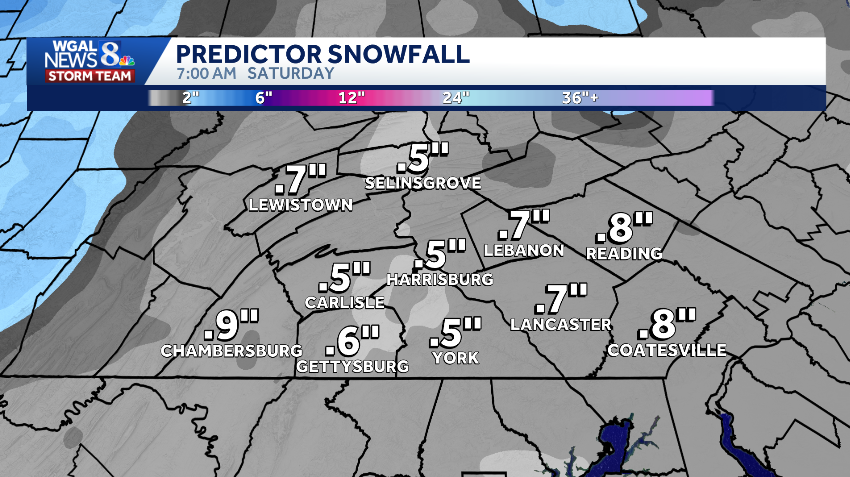 Friday snow followed by gusty weekend winds in Pa.
