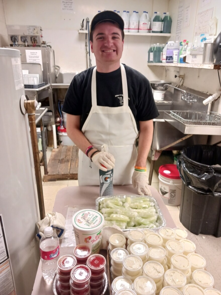 Hunter Polishan works at Dino's.