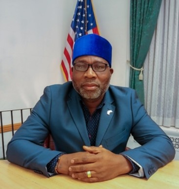 Upper Darby Council member David Bantoe was at the walkout. He said, "We are not against immigration enforcement." But, he added a "face covering is confusing." (COURTESY PHOTO)