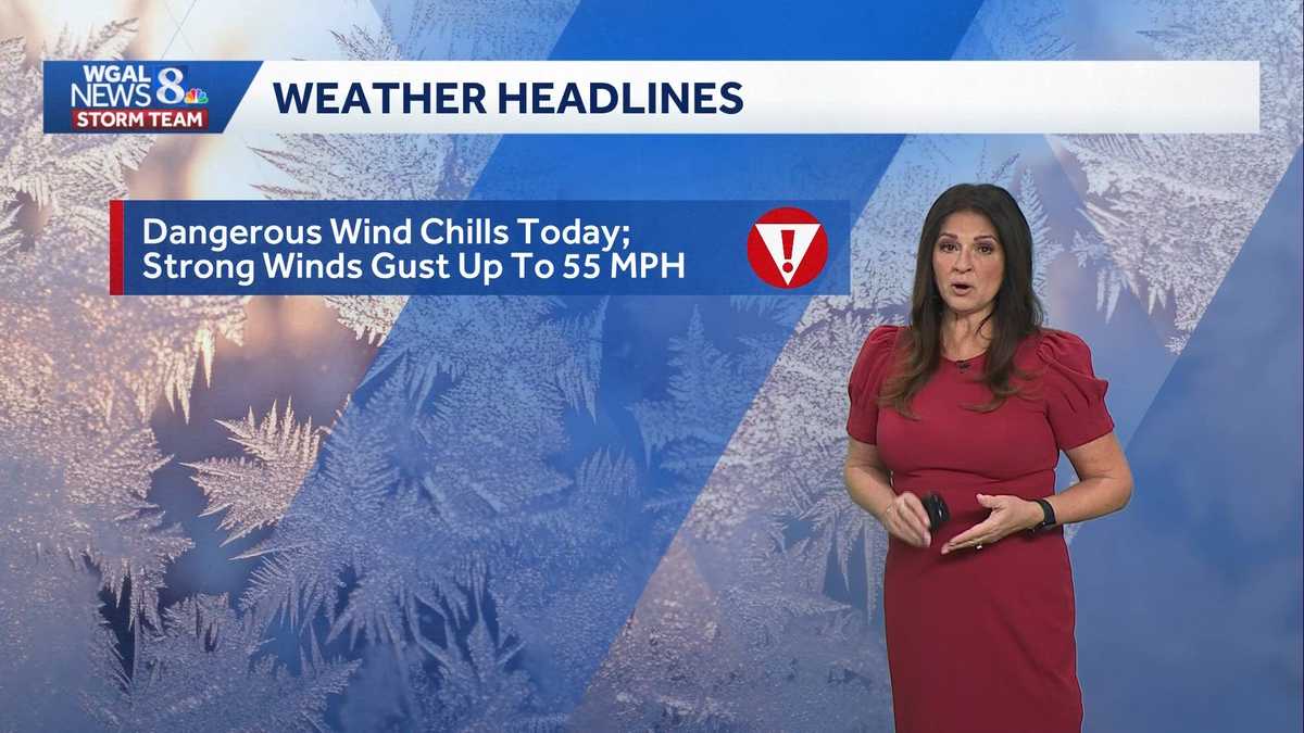 Dangerous wind chills, strong winds over the weekend for South-Central Pennsylvania