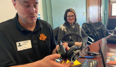 Students at Scranton School for Deaf and Hard-of-Hearing Children feel the music