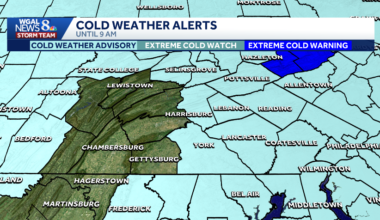 Cold weather advisory issued for parts of Pa.