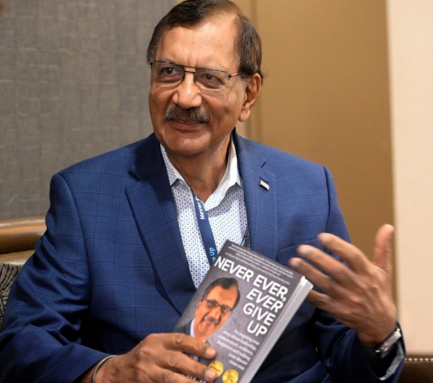 Alvernia University has partnered with Jay Sidhu, Customers Bancorp Inc. executive chairman, to create a new summer program for students with family members in the Young Presidents' Organization. The Never Ever Ever Give Up Global Leadership Boot Camp is an immersive two-week experience that will bring students from around the world to Alvernia's Reading campus this summer. In this file photo, Sidhu talks about his book during a January, 2024 event at the DoubleTree by Hilton Hotel in Reading. (BILL UHRICH, MEDIANEWS GROUP FILE PHOTO)