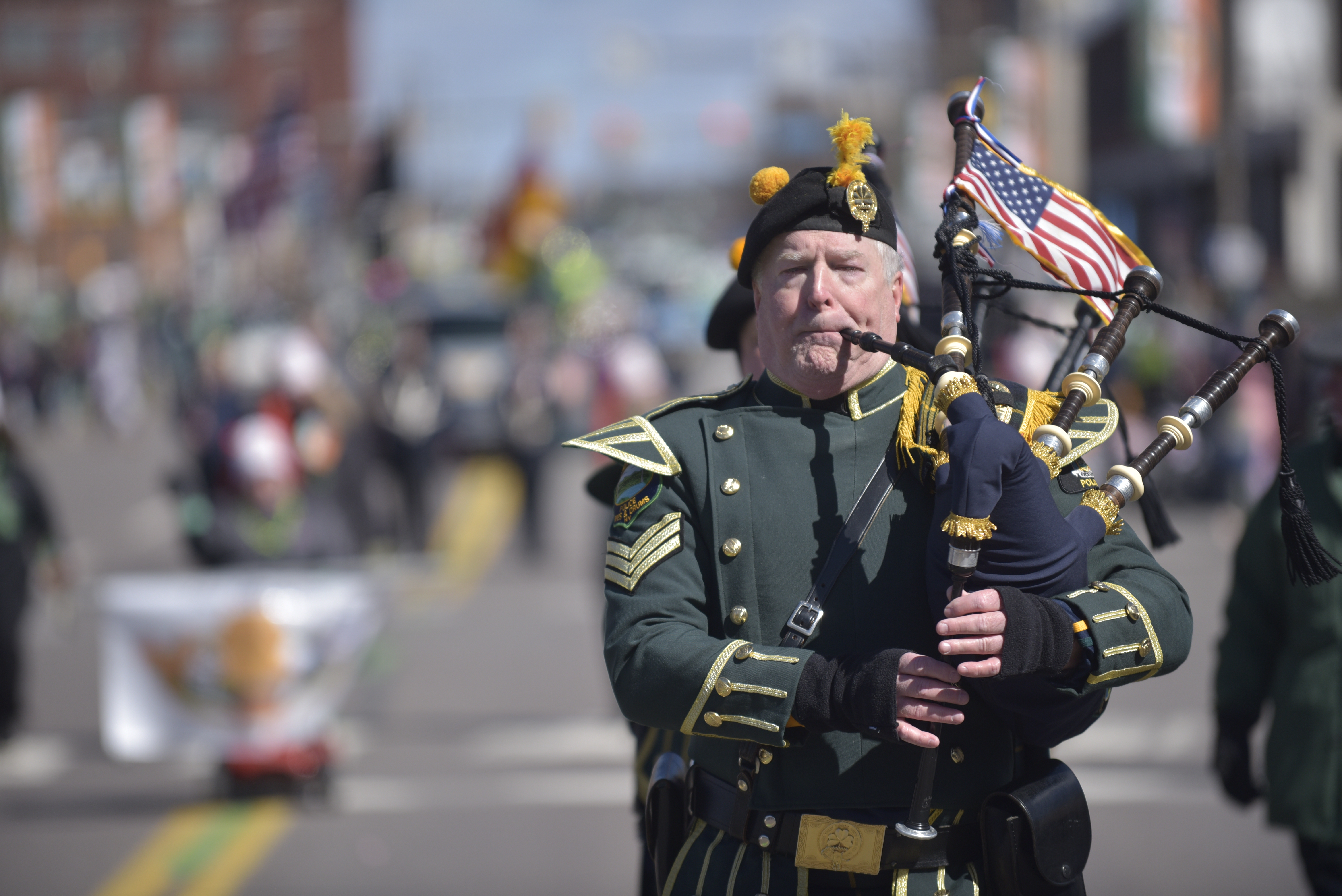 A bagpiper plays along Wyoming Avenue during a previous annual...