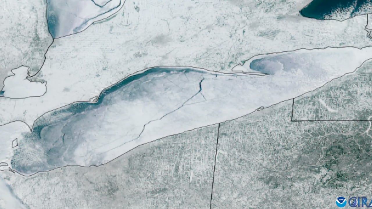 Lake Erie is 96 per cent frozen. Here's why that's weird