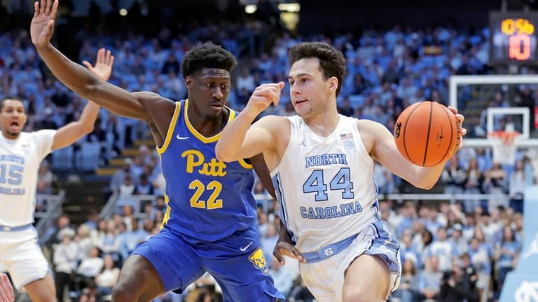 North Carolina guard Luka Bogavac (44) drives against Pittsburgh guard...