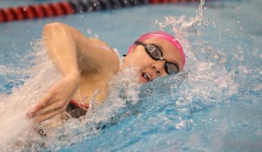 Women's Swimming Breaks Two Program Records at Ivy Championships