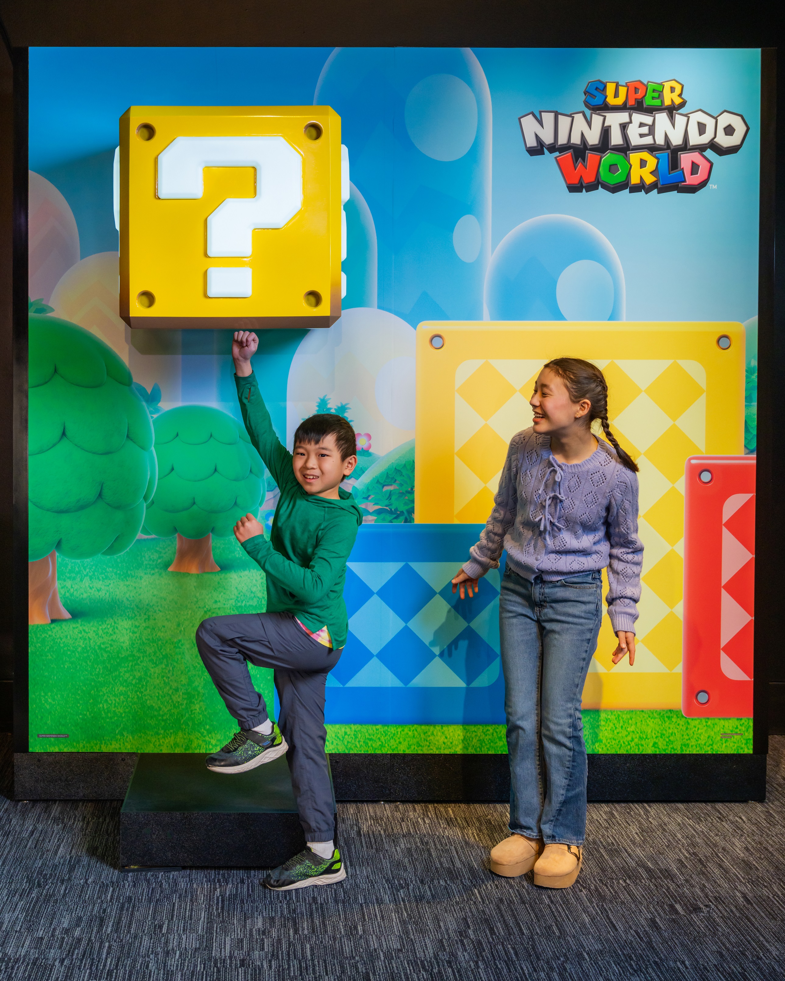 Jump just like Mario at âUniversal Theme Parks: The Exhibition' at the Franklin Institute. (Photo by The Franklin Institute)