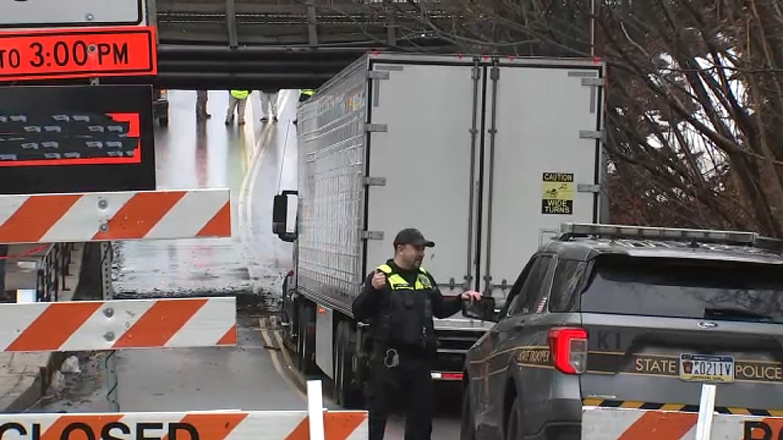 Service resumes on SEPTA's Thorndale line after truck hits overpass in Wynnewood, Pa.