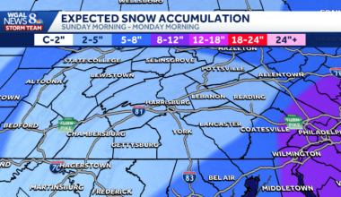 Snow could be heavy in some areas