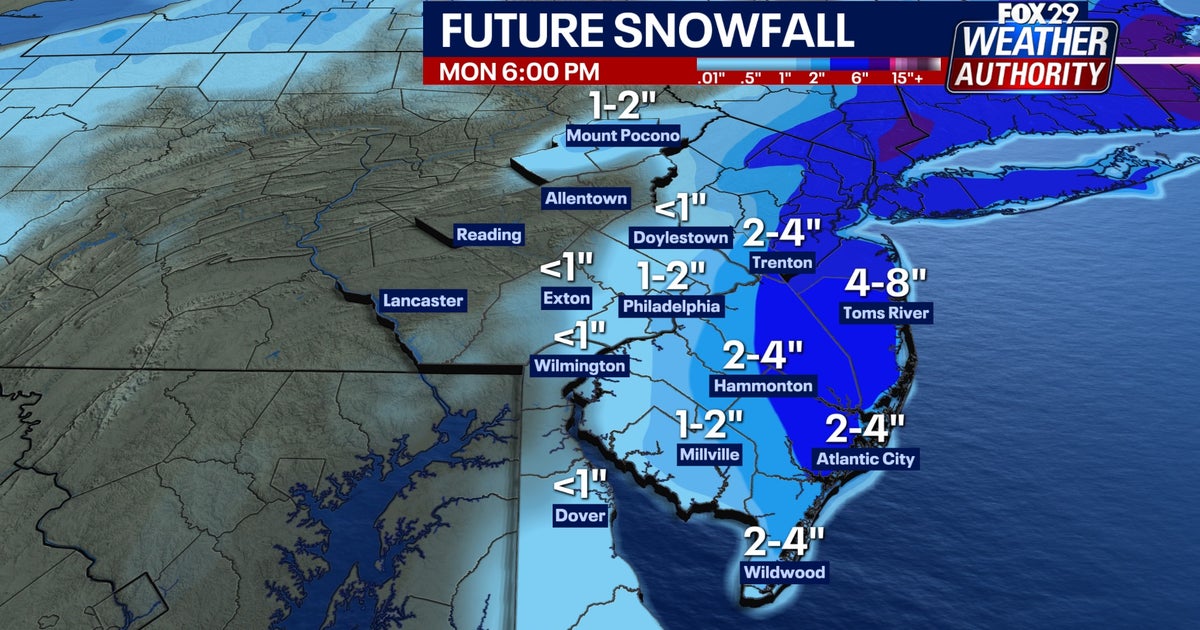 Philadelphia snow: More snow expected through Monday morning in PA, NJ, and DE