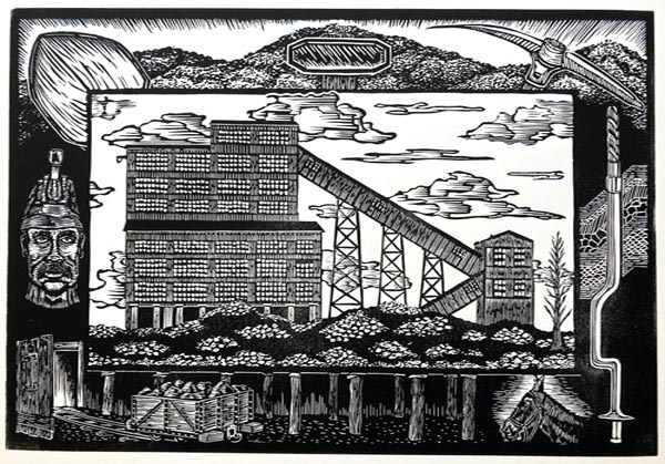 Anthracite Heritage, linocut. (MARK CIOCCA)