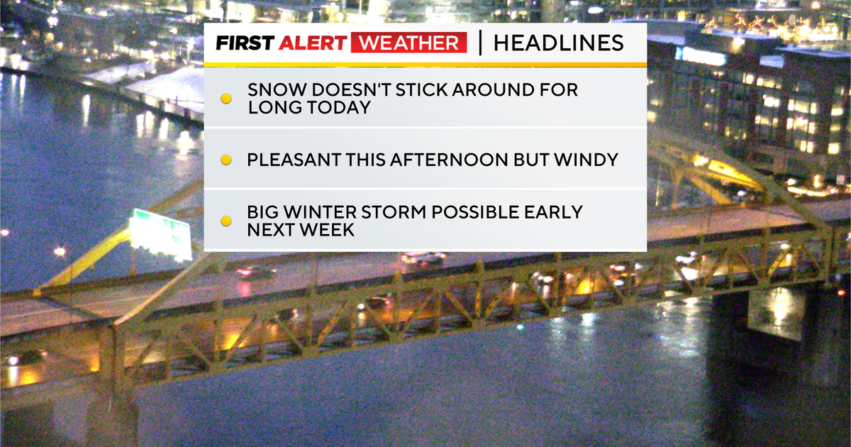 Wednesday begins with snow, but temperatures in Pittsburgh will rise throughout the day