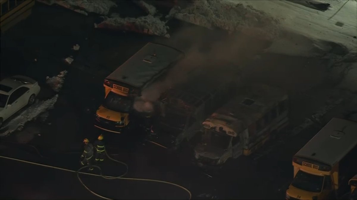 School buses catch fire at lot in Port Richmond on Wednesday – NBC10 Philadelphia