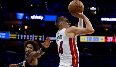 Tyrese Maxey breaks 76ers record for 3-pointers as Philadelphia beats Miami Heat 124-117