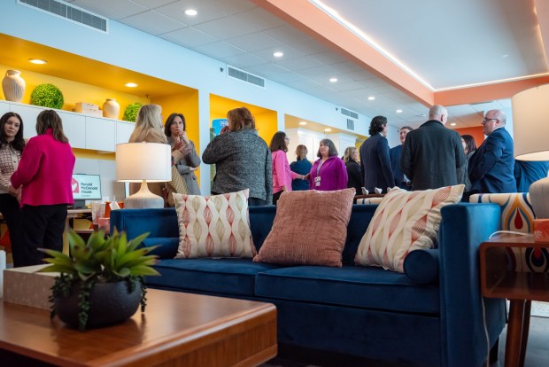 A sitting area in the Ronald McDonald House Family Room at the John P. Moses, Esq. Pediatric Rehabilitation Center in Scranton on Friday, Feb. 27, 2026. (REBECCA PARTICKA/STAFF PHOTOGRAPHER)