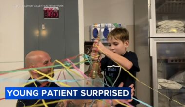Young cancer survivor rings the bell, gets Eagles-filled surprise after last treatment at Lehigh Valley Topper Cancer Institute