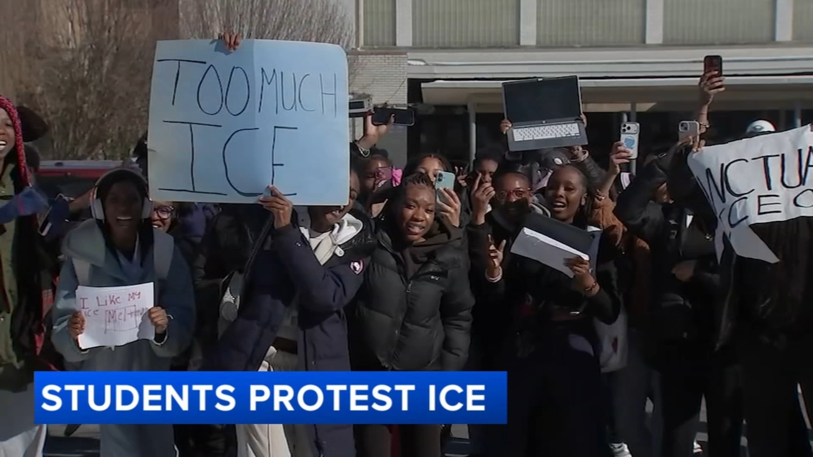 Upper Darby High School students walk out to protest ICE enforcement
