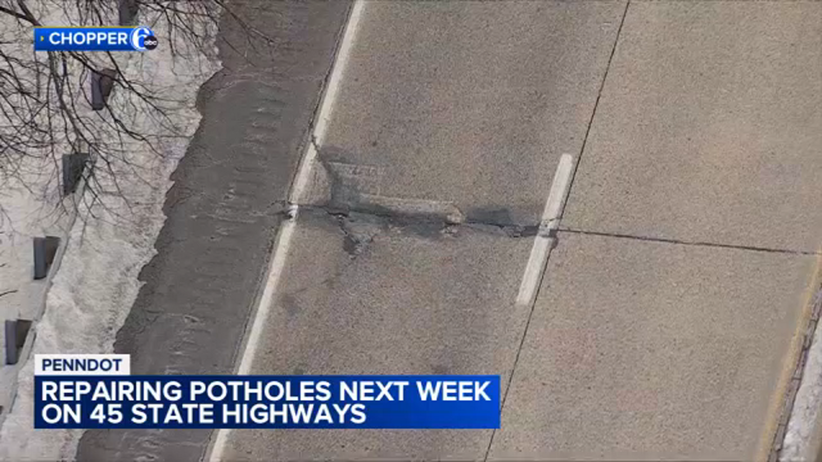 PennDOT says pothole repairs are coming for Philadelphia area roadways