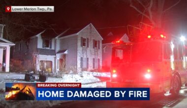 Home severely damaged by fire in Lower Merion Township, Pennsylvania