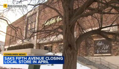 Saks Fifth Avenue closing Bala Cynwyd, Pennsylvania store this spring