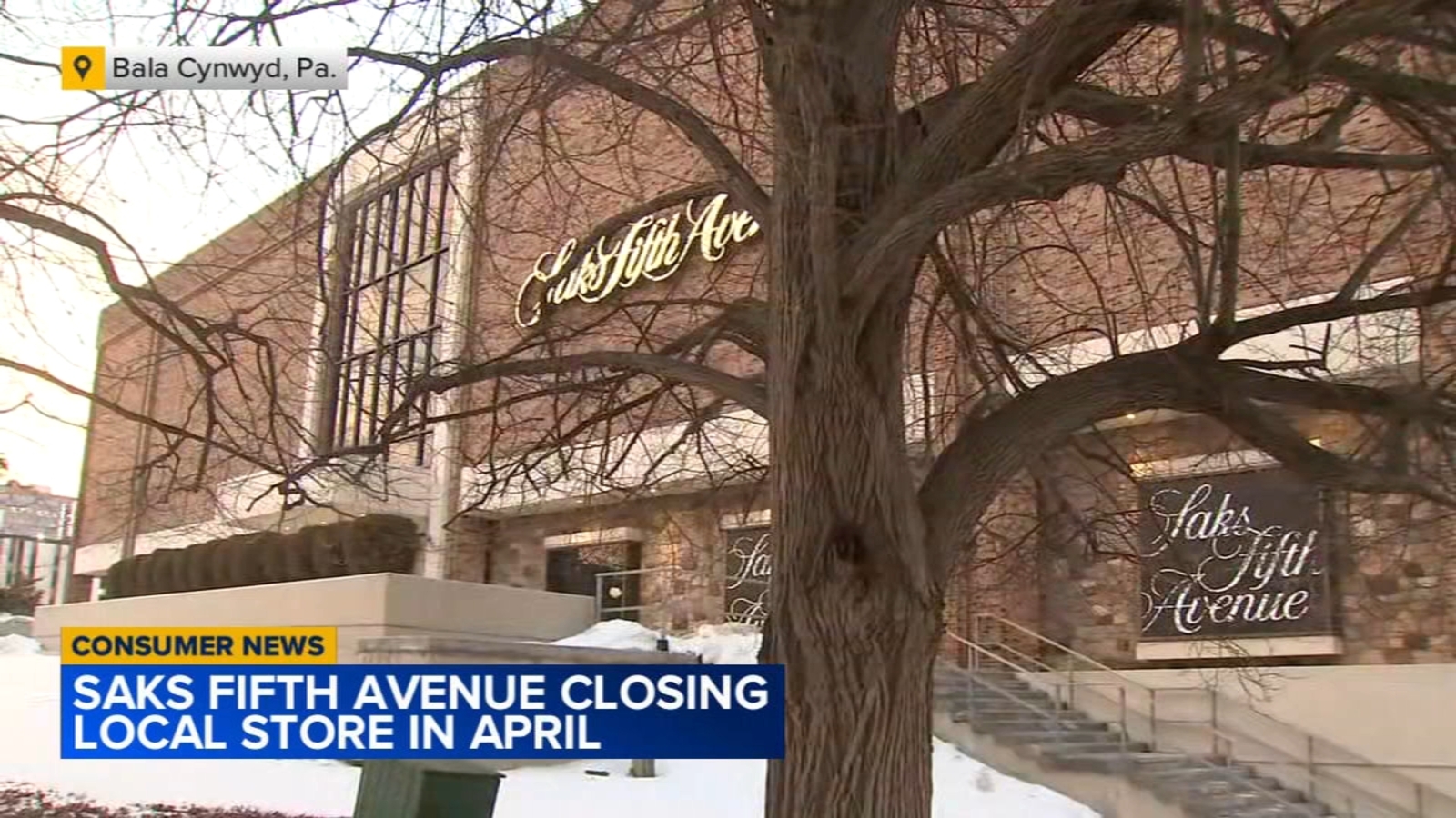 Saks Fifth Avenue closing Bala Cynwyd, Pennsylvania store this spring
