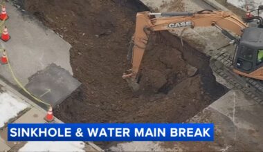 Massive sinkhole impacts residents in Conshohocken, Pennsylvania