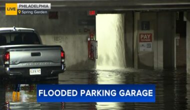 Water floods parking garage in Spring Garden, submerging nearly 20 vehicles