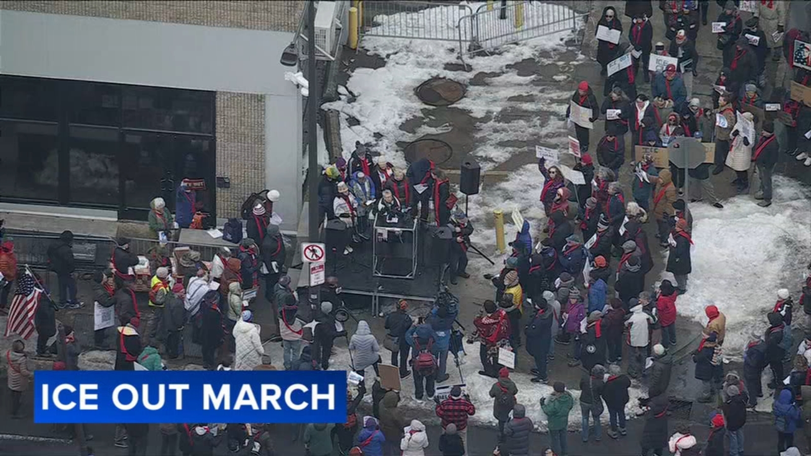Protesters gather outside Philadelphia ICE office in Chinatown