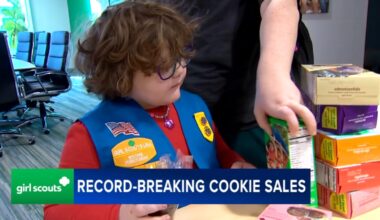 Pennsylvania girl scout holds record with 87,000 cookies sold so far this year