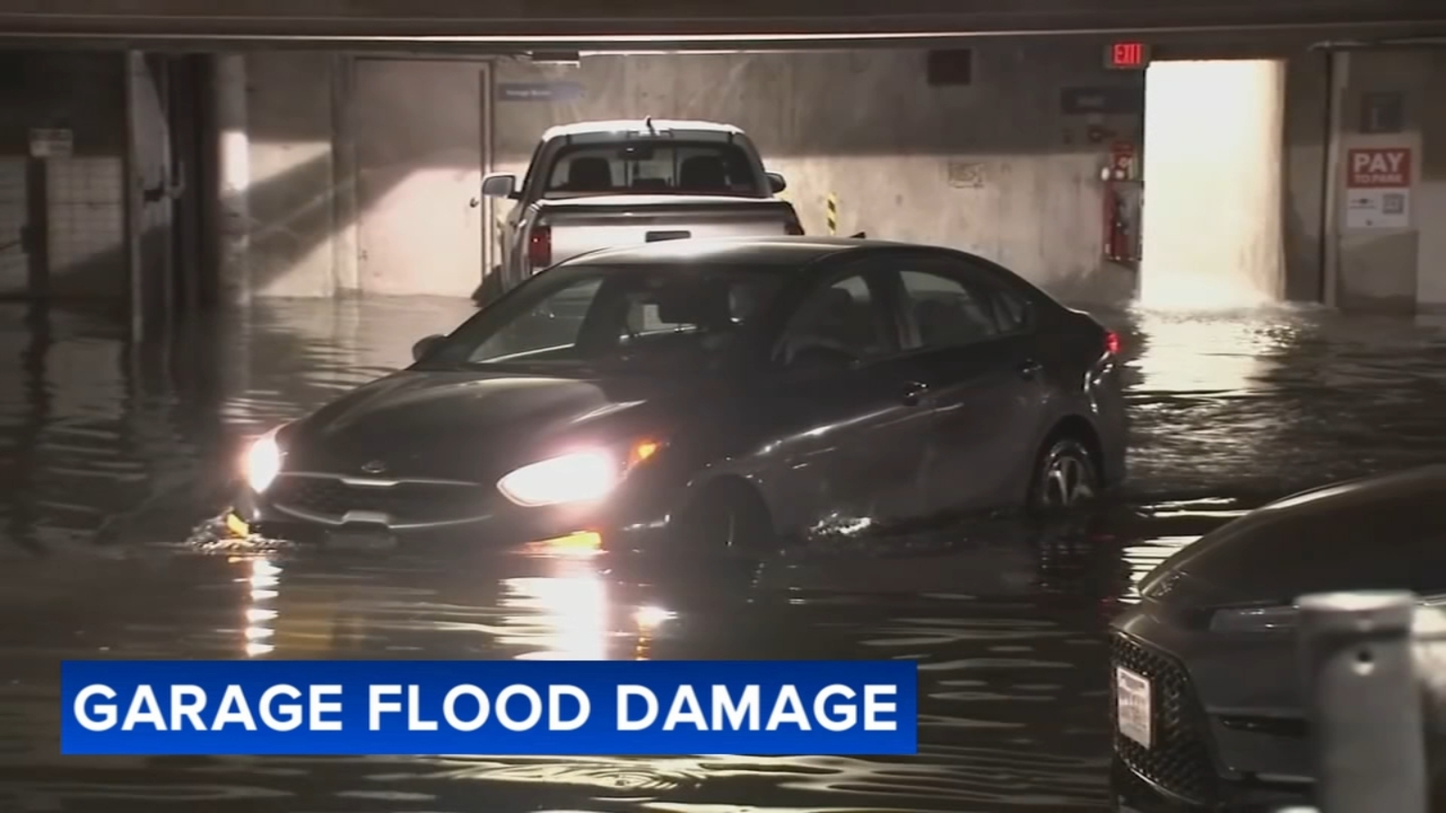 Flooding at Philadelphia parking garage on Callowhill Street affects nearly 20 vehicles