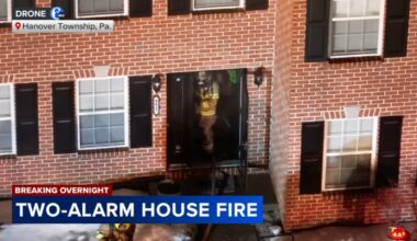 Crews battle 2-alarm fire inside home in Hanover Township, Pennsylvania