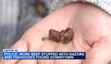 Police warn of more beef sticks stuffed with fishhooks and razors in Easton, Northampton County