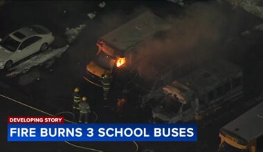 Three school buses catch fire in Philadelphia's Port Richmond section