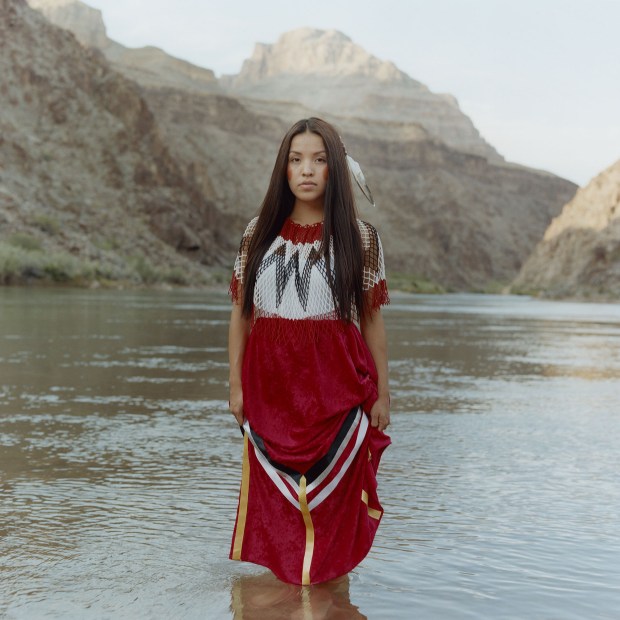 The Red Road Project, "Sage in the Colorado River," 2014, a photograph on fine art giclee paper. (Courtesy of Bedford Gallery)