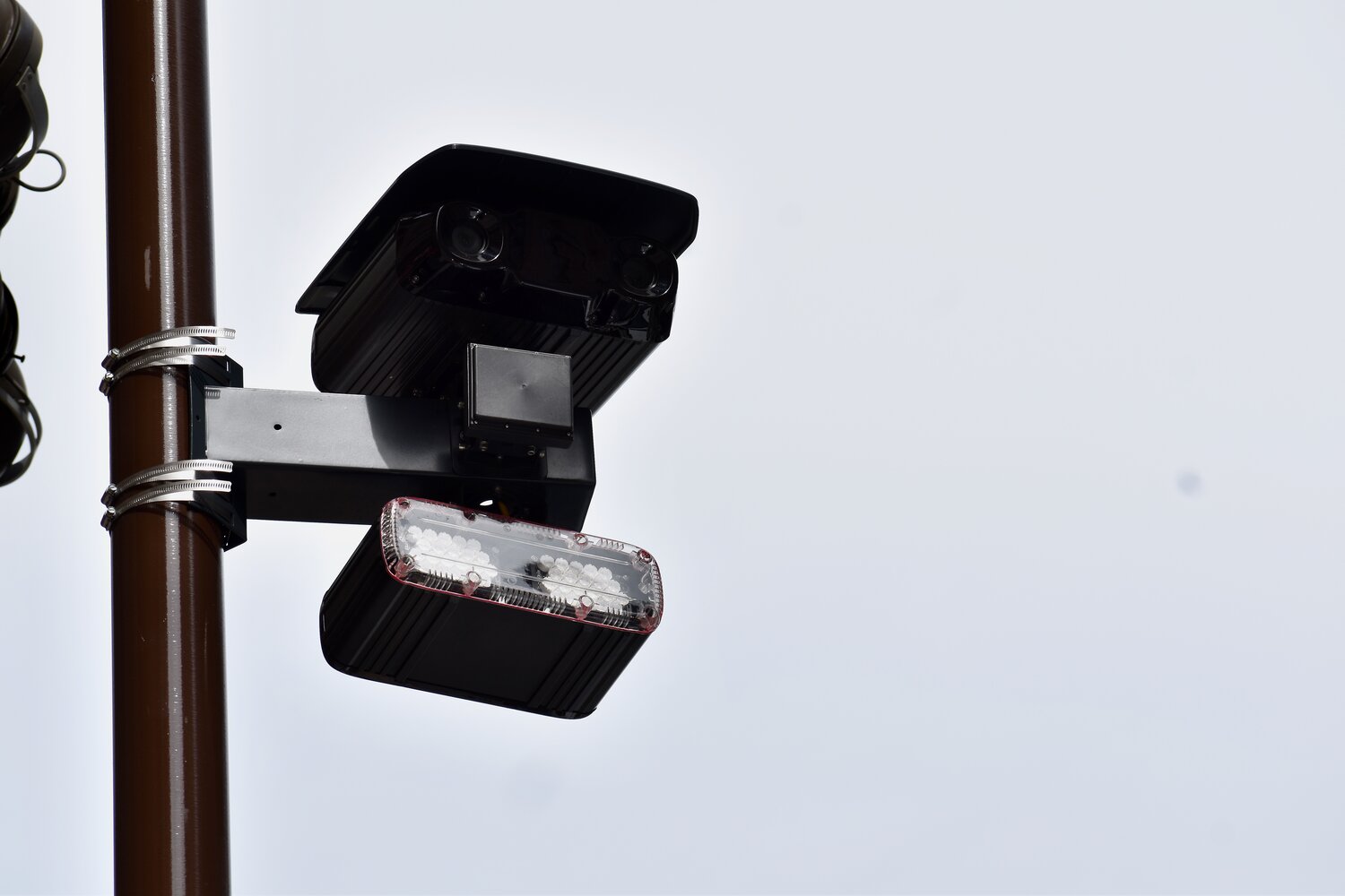 A speed enforcement camera is pictured on Broad Street in October 2025.