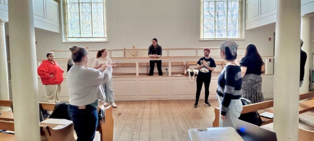 Johanna Dunphy teaching new performers