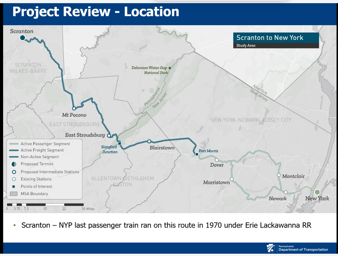 No timeline yet for Scranton to NYC rail project