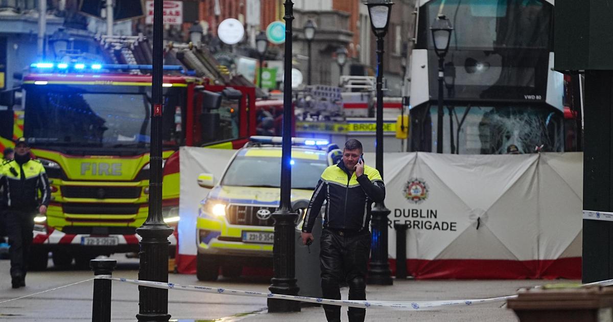 One dead and three injured in Dublin city centre bus crash