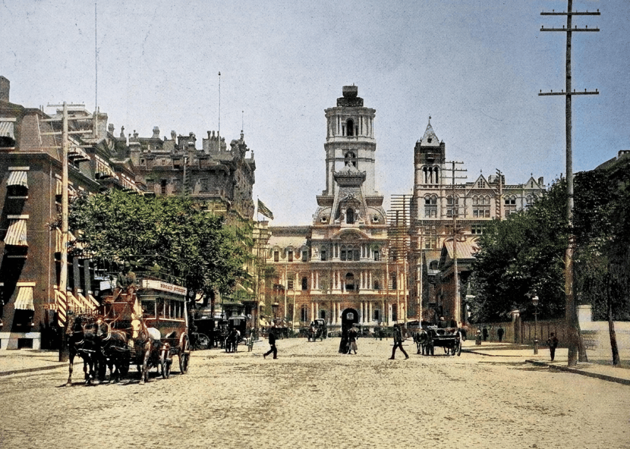 Town Hall at Broad and Market Street in Philadelphia