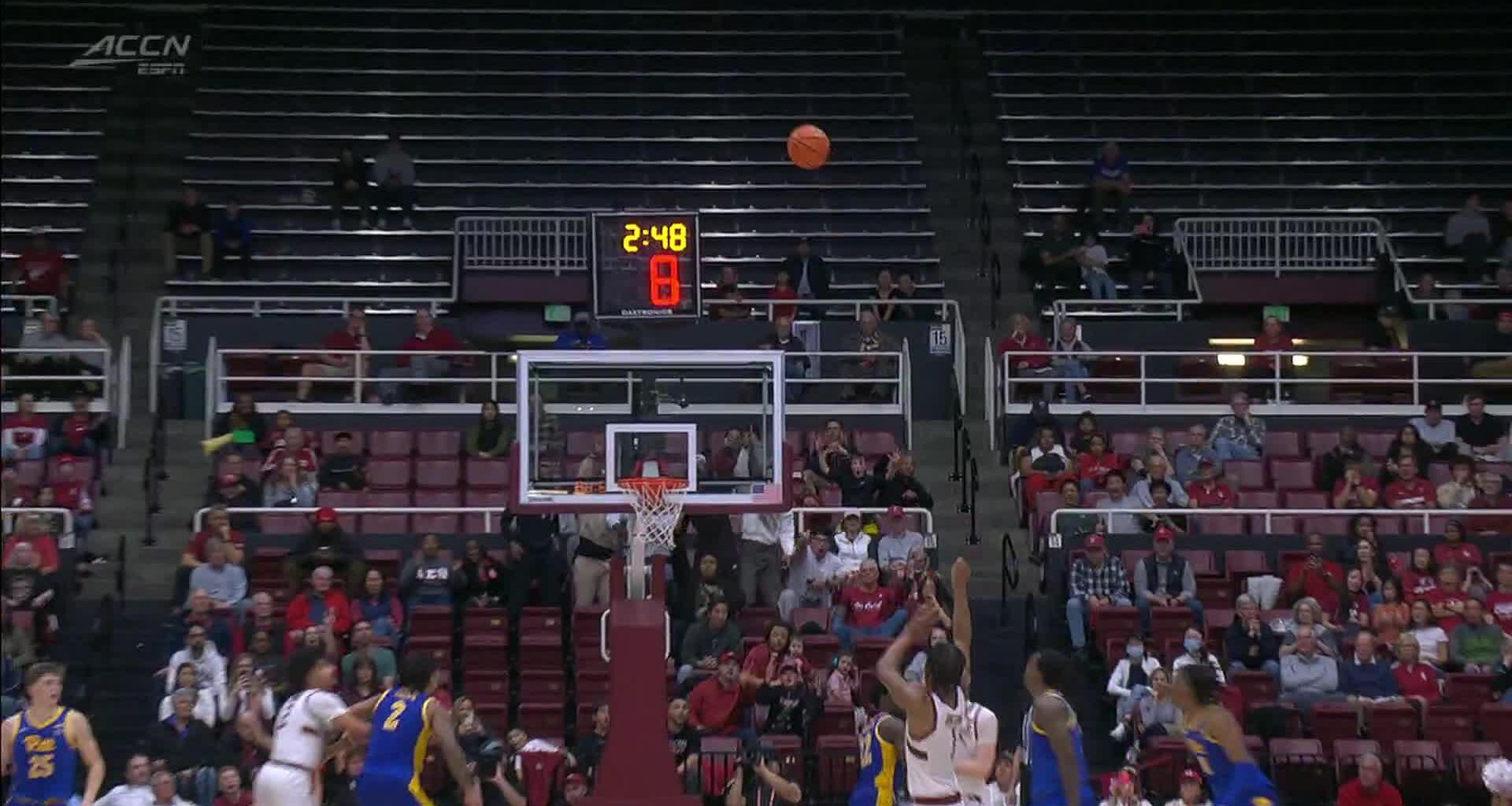 Okorie scores 34 points as Stanford holds on to beat Pittsburgh 75-67