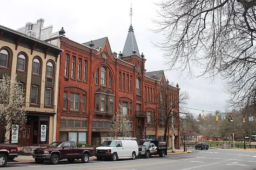 The historical Bush Arcade in Bellefonte, Pennsylvania.