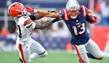 After winning a Super Bowl as a rookie with the Eagles in 2017, Mack Hollins (13) finds himself back on the Super Bowl stage.
