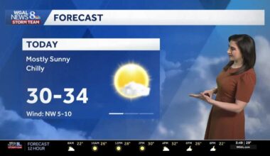 Chilly Wednesday, light snow Friday, bitter weekend