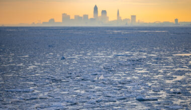 Lake Erie Nears 100% Ice Coverage After Record Cold Stretch
