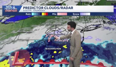 Light snow developing tonight; tracking unsettled pattern through next week across south-central Pennsylvania
