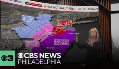 Areas in bomb cyclone "bullseye" get nearly 2 feet of snow, temps drop below freezing overnight