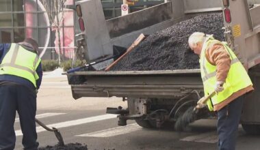 Pittsburgh Department of Public Works trucks hit city streets for "pothole blitz"