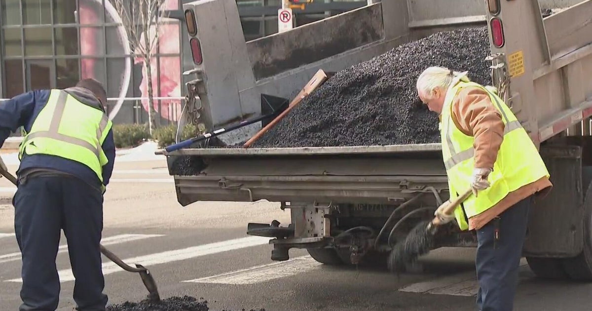 Pittsburgh Department of Public Works trucks hit city streets for "pothole blitz"