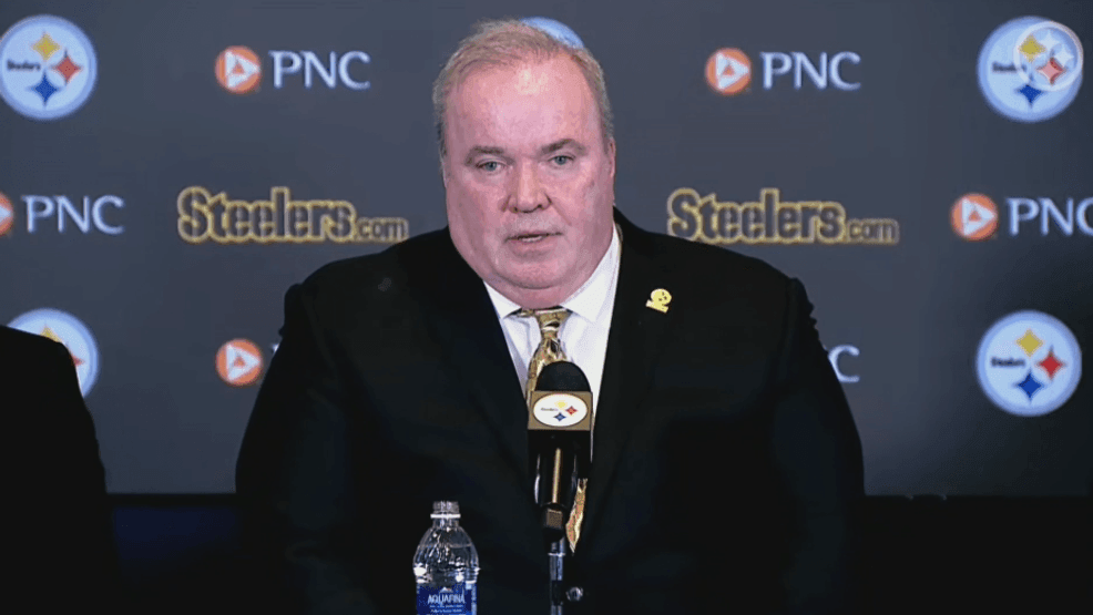 (FILE) Pittsburgh Steelers head coach Mike McCarthy speaks during a press conference.